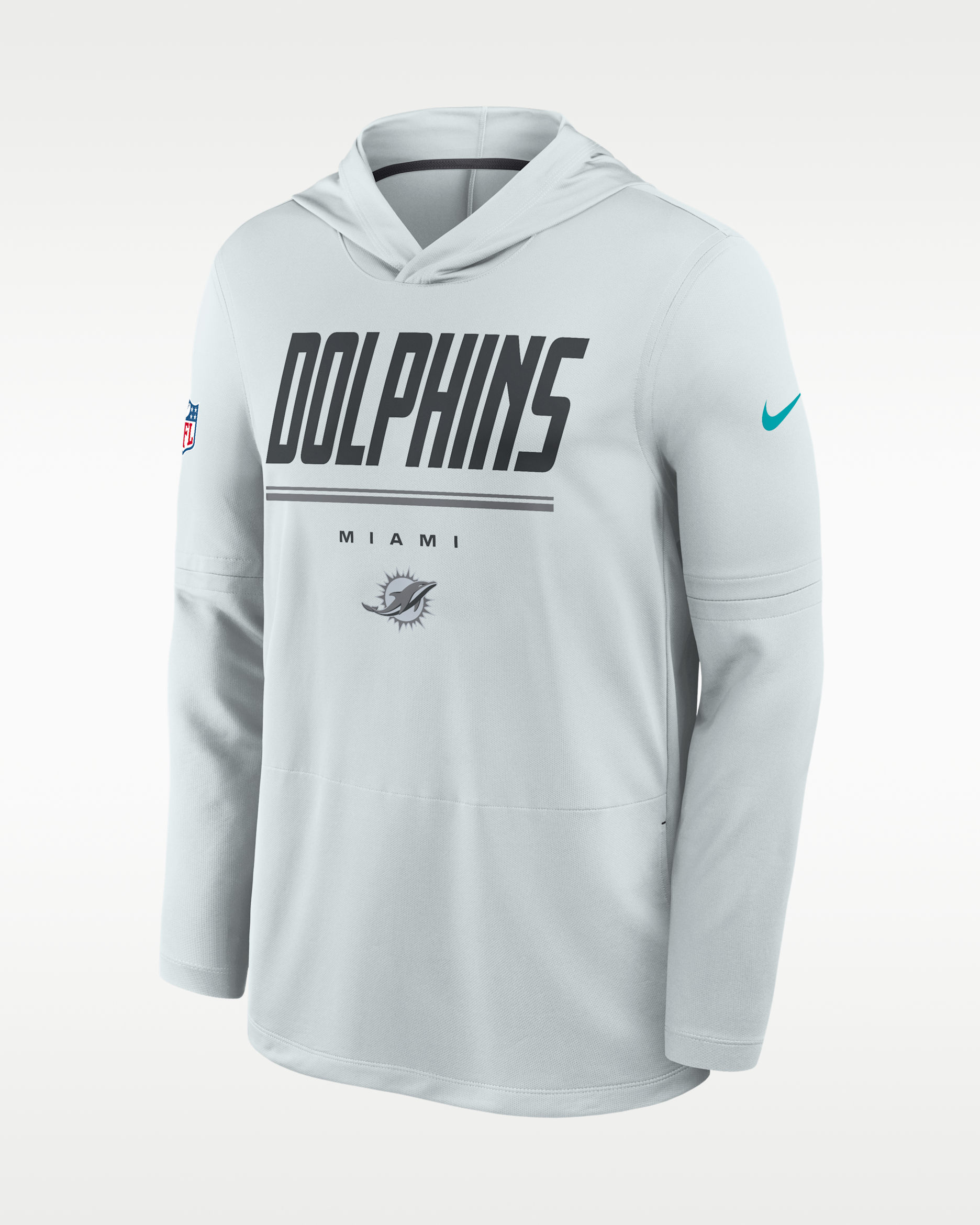 Miami Dolphins Sideline Men's Nike Dri-FIT NFL Long-Sleeve Hooded
